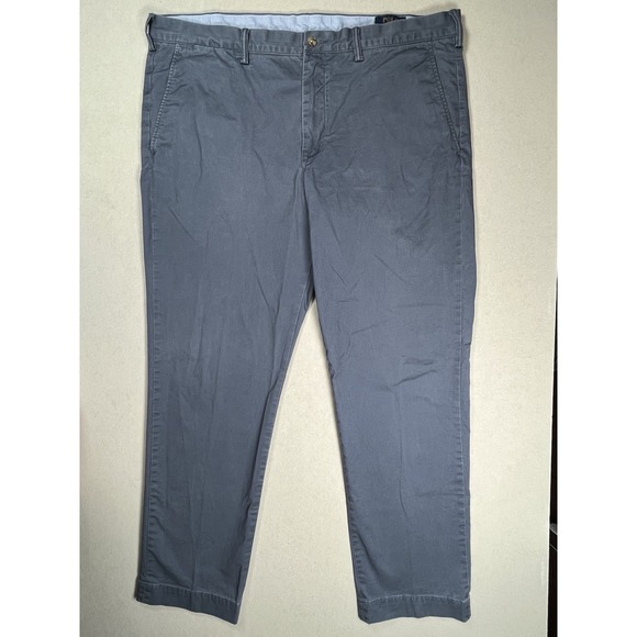 Polo Ralph Lauren Men's Blue Chino Pants Sz 40X32 Stretch Straight Fit Preppy - Picture 1 of 8